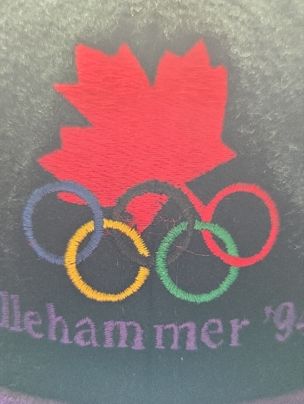 Lillehammer '94 Black & Purple Embroidered Vintage Olympic Cap - Picture 3 of 12